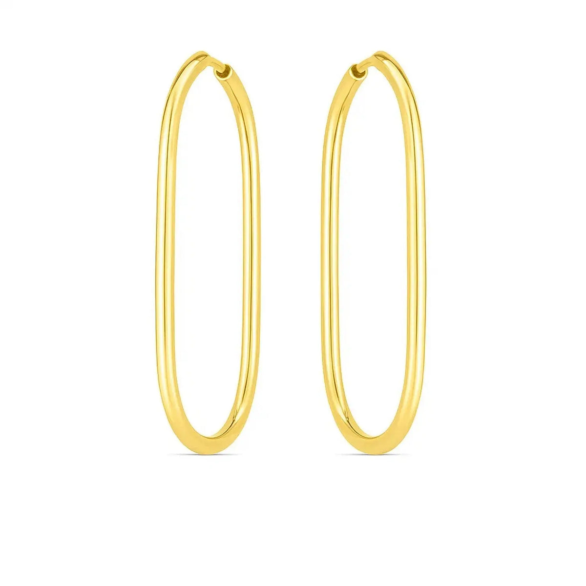 Large Endless Paperclip Hoop Earrings | 14K Gold  Hoop Earrings DEEVE