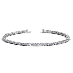 2 carat lab grown diamond tennis bracelet in 14K white gold, full view