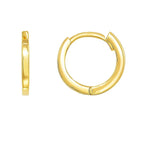 Petite Round Hoop Earrings | 14K Gold