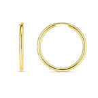 Endless Round Hoop Earrings | 14K Gold