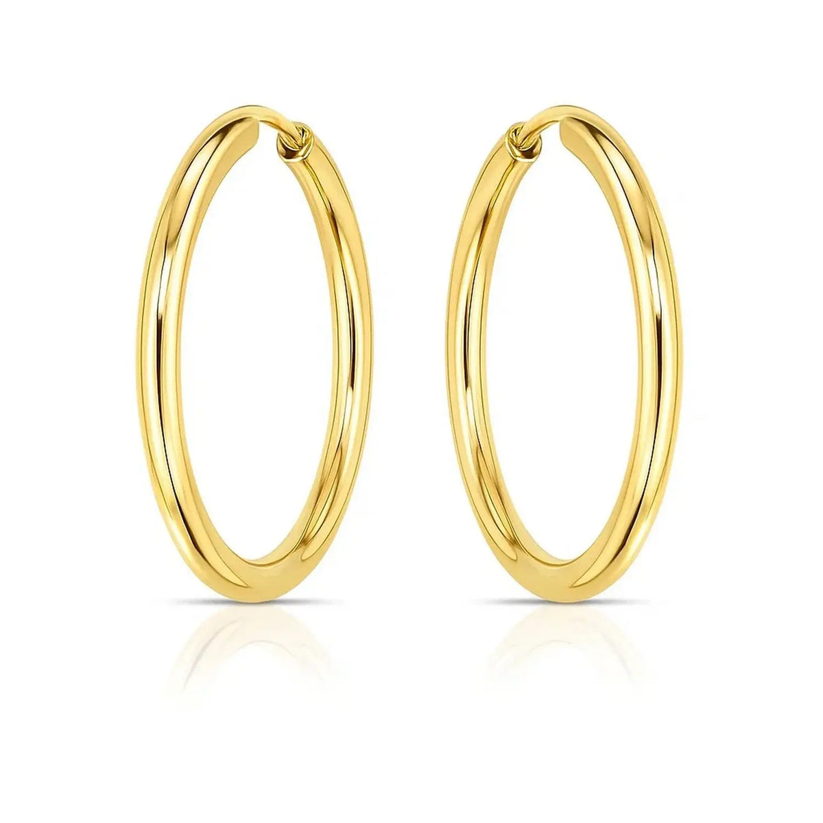 Endless Round Hoop Earrings | 14K Gold  Hoop Earrings DEEVE