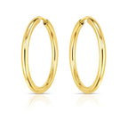 Endless Round Hoop Earrings | 14K Gold