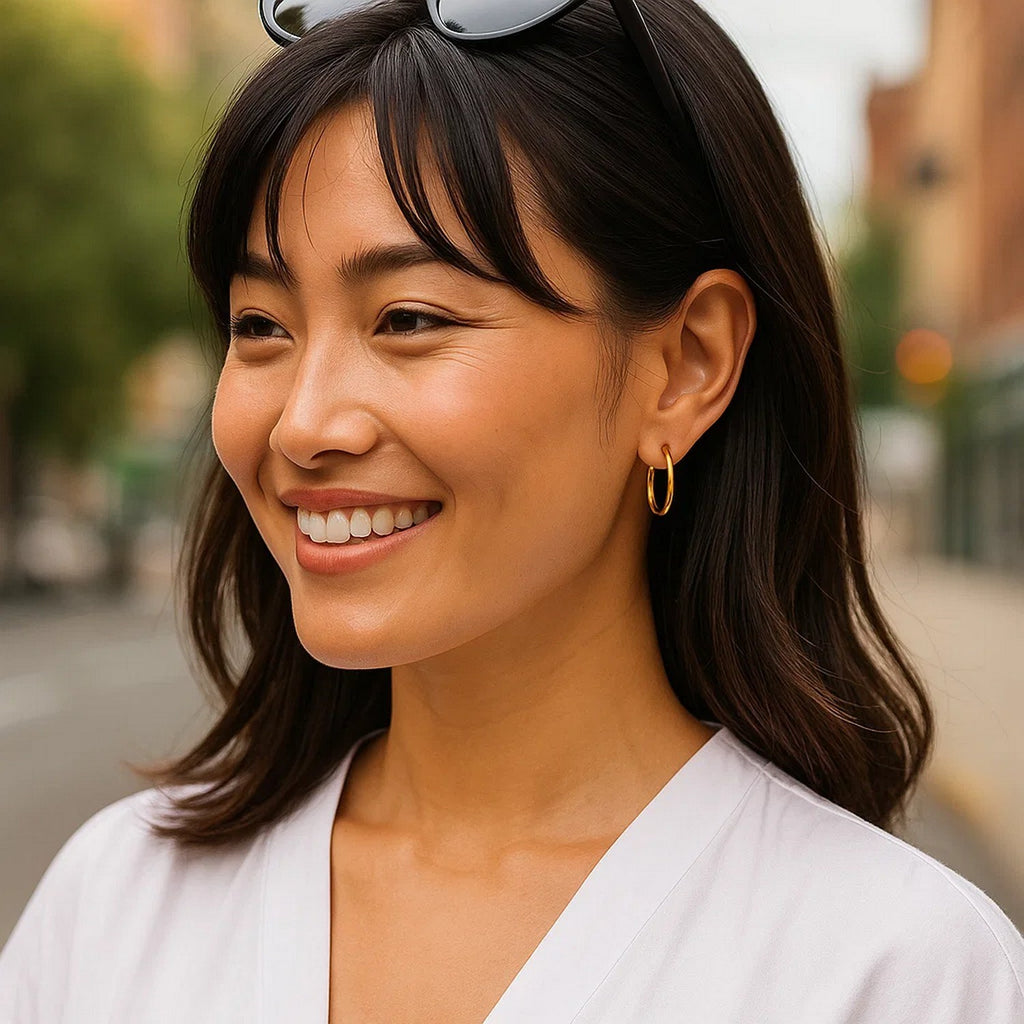 Endless Round Hoop Earrings | 14K Gold