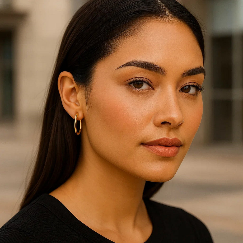 Endless Round Hoop Earrings | 14K Gold