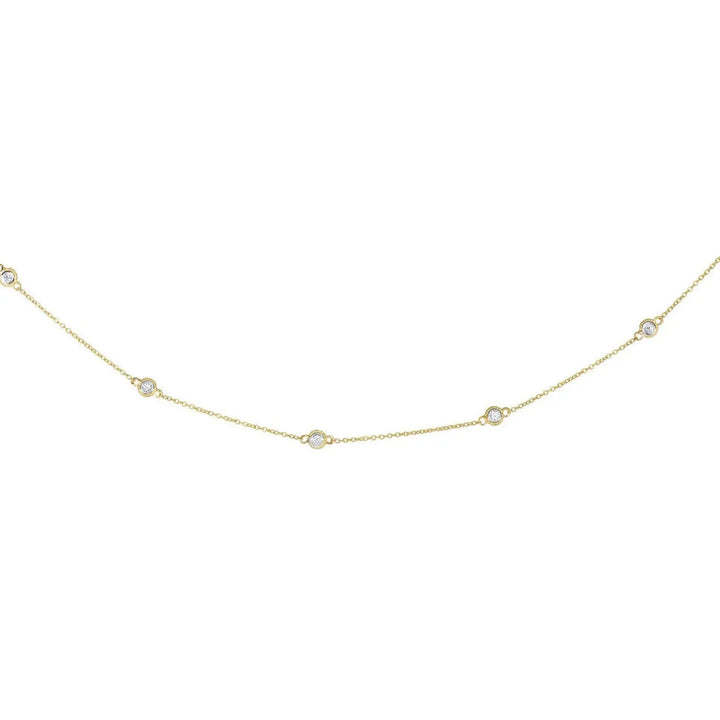 Diamond Station Necklace | 18'  Choker DEEVE