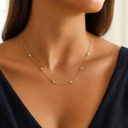 Diamond Station Necklace | 18'