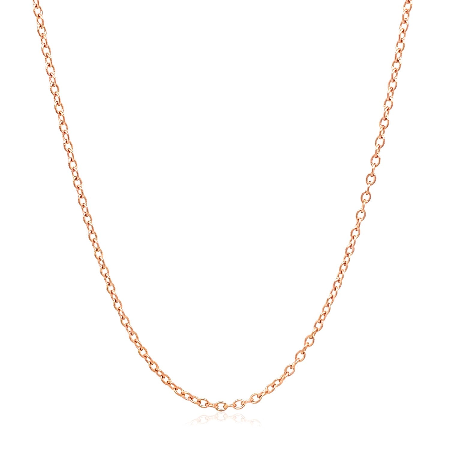 Oval Cable Link Chain in 18K Rose Gold | 1.50mm