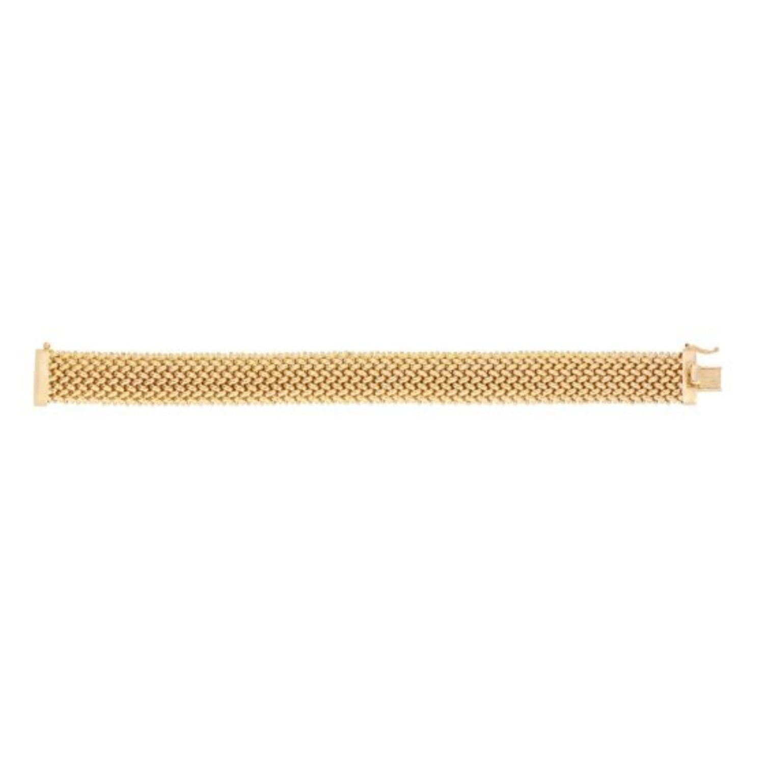14K Gold Bracelet - Thick Braided Design