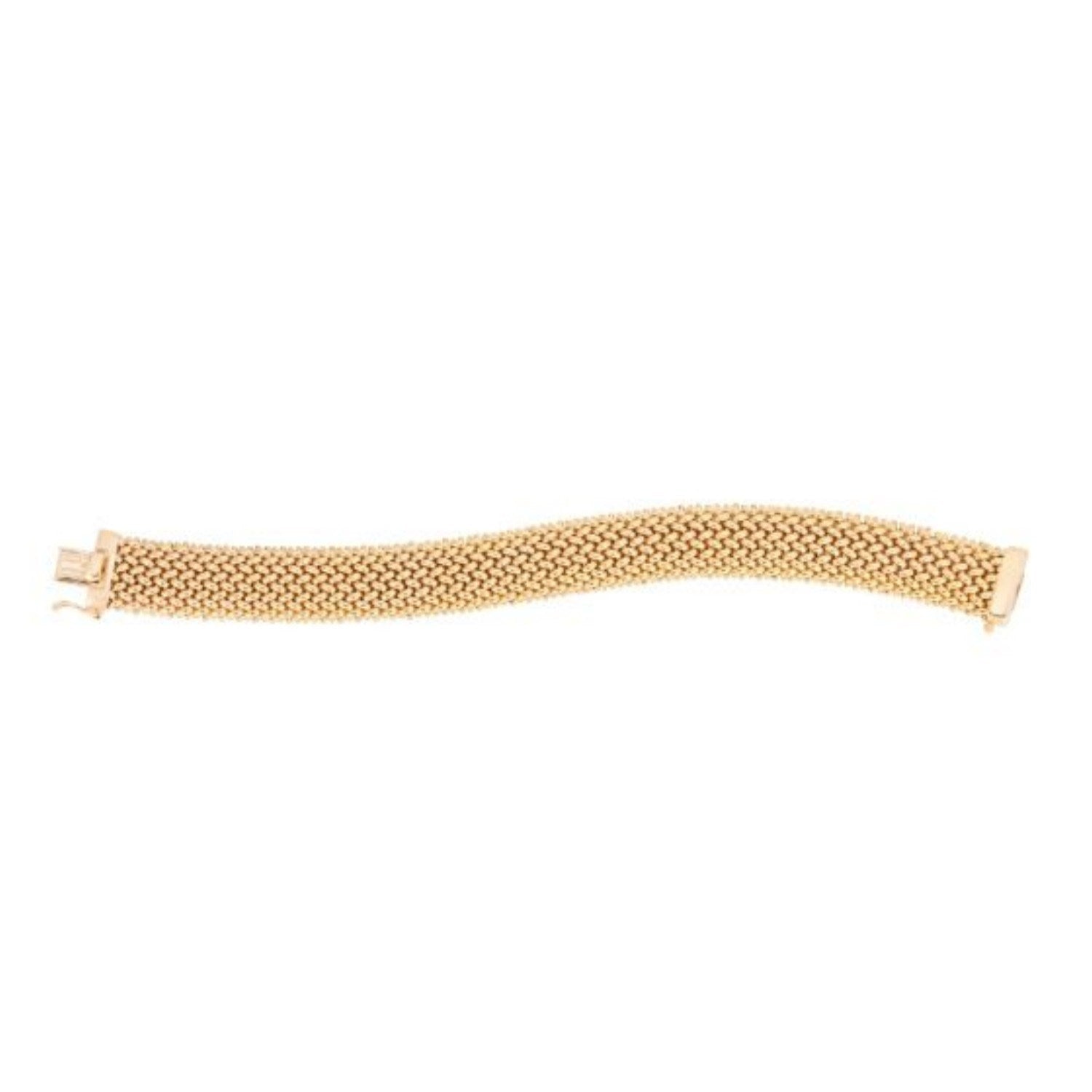14K Gold Bracelet - Thick Braided Design