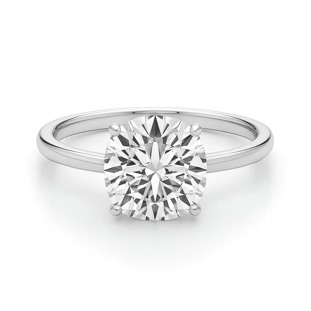 3ct Cushion Lab Grown Diamond Ring | 14K Gold