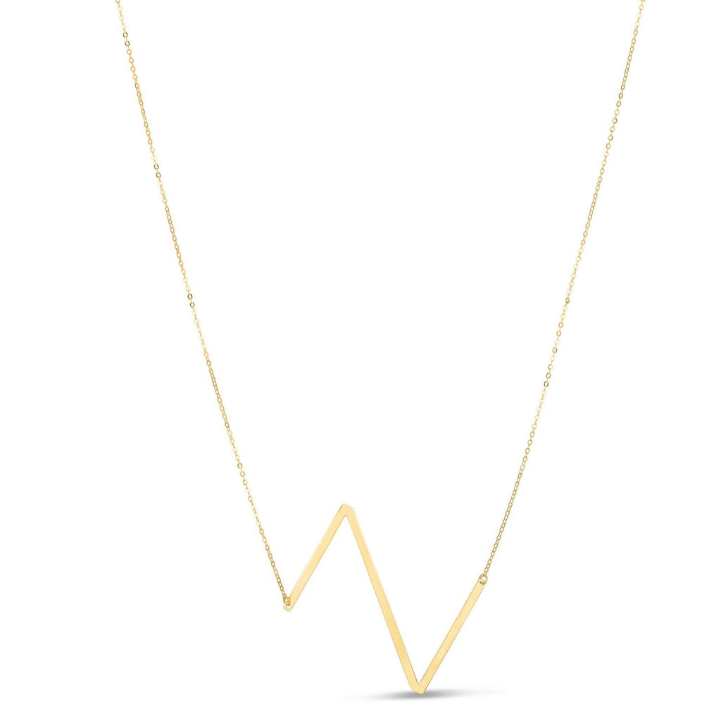 14K Yellow Gold Yours Truly Large Initial Z Necklace