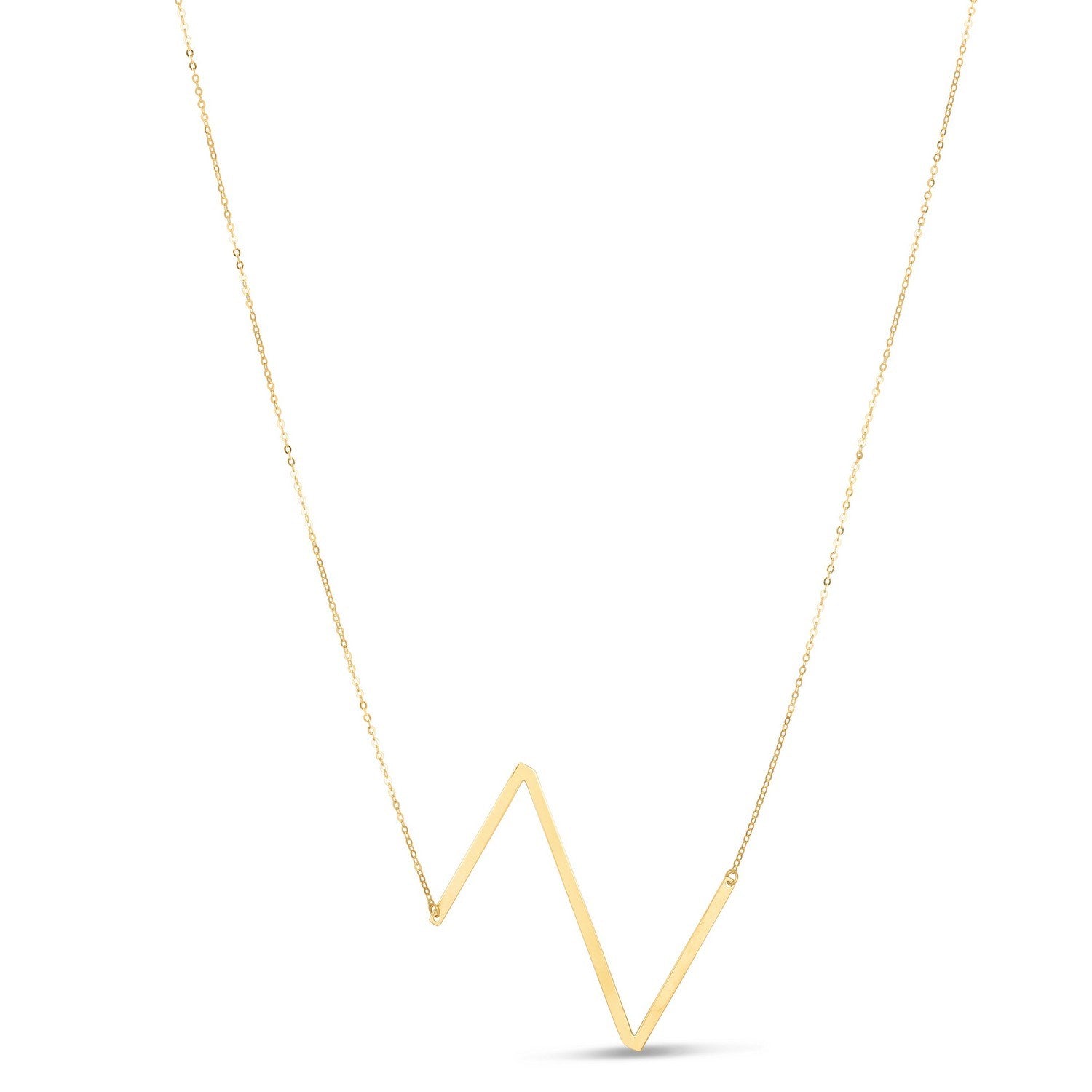 14K Yellow Gold Yours Truly Large Initial Z Necklace