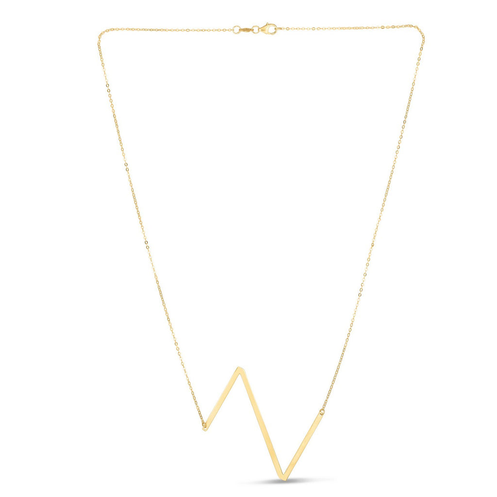 14K Yellow Gold Yours Truly Large Initial Z Necklace