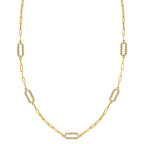Diamond Link Paperclip Necklace