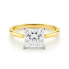 2.ct Princess Cut Lab Grown Diamond Solitaire Ring in 14K Yellow Gold | IGI Certified