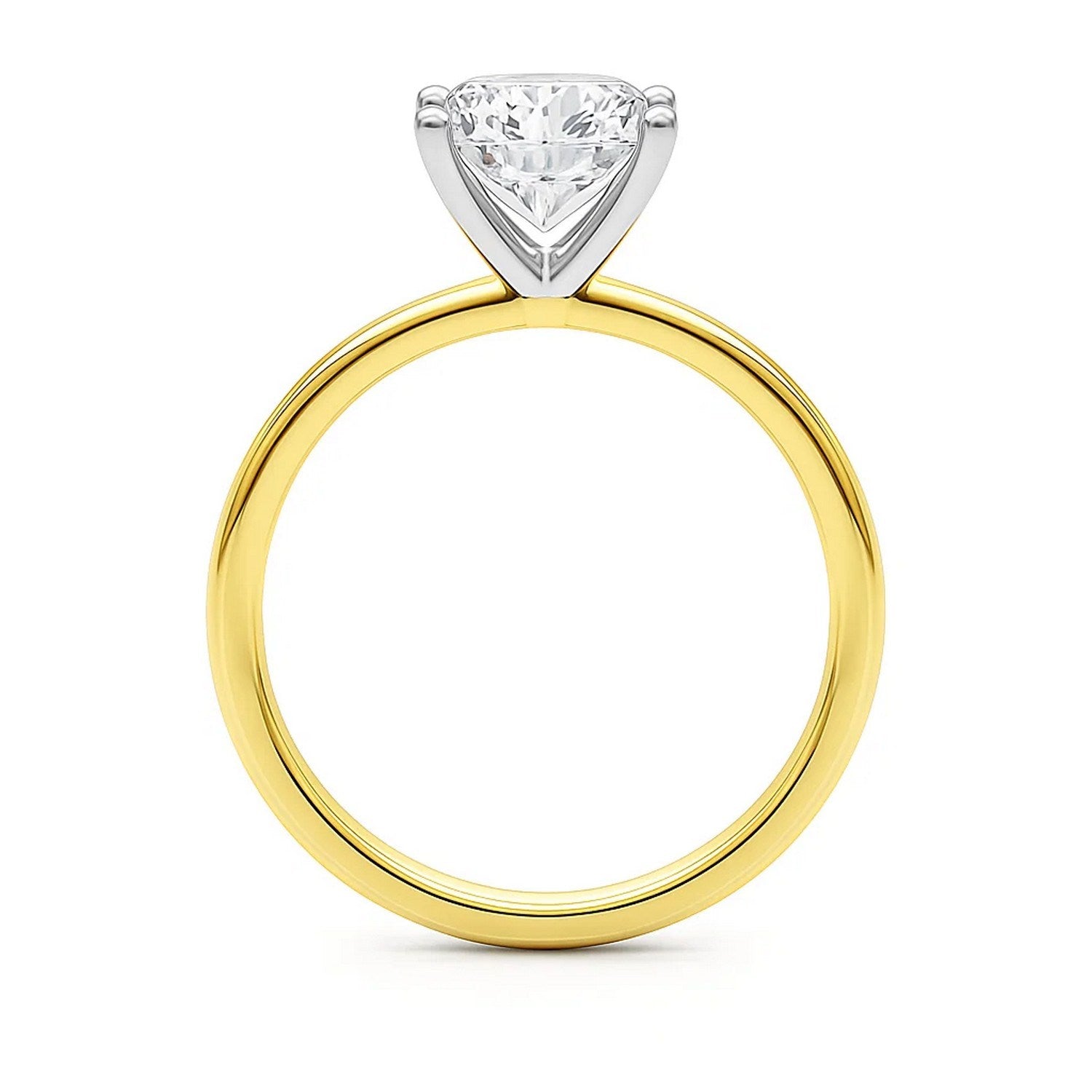 2 Carat Princess Lab Grown IGI G/VS1 Diamond Solitaire Ring in 14K Yellow Gold