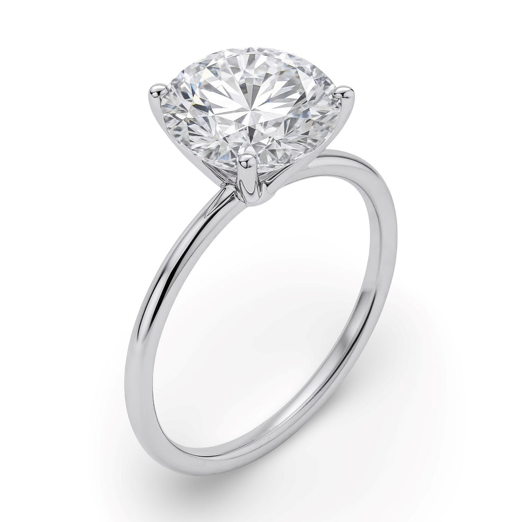 3ct Round Lab Grown Diamond Ring | 14K Gold