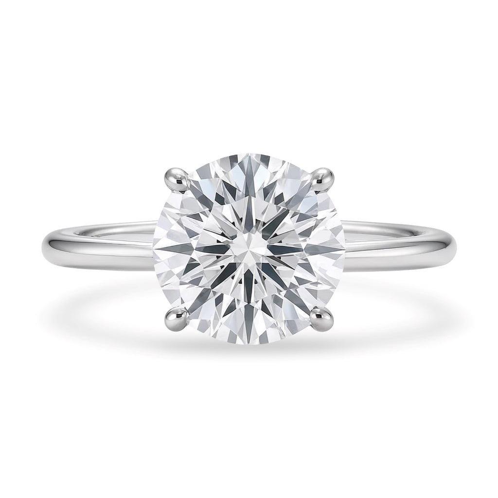 3ct Round Lab Grown Diamond Ring | 14K Gold