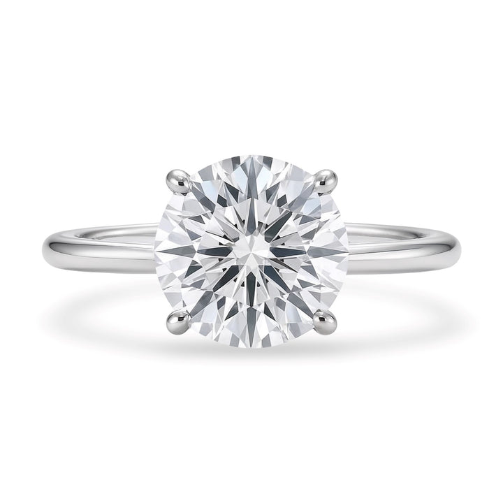 3ct Round Lab Grown Diamond Ring | 14K Gold