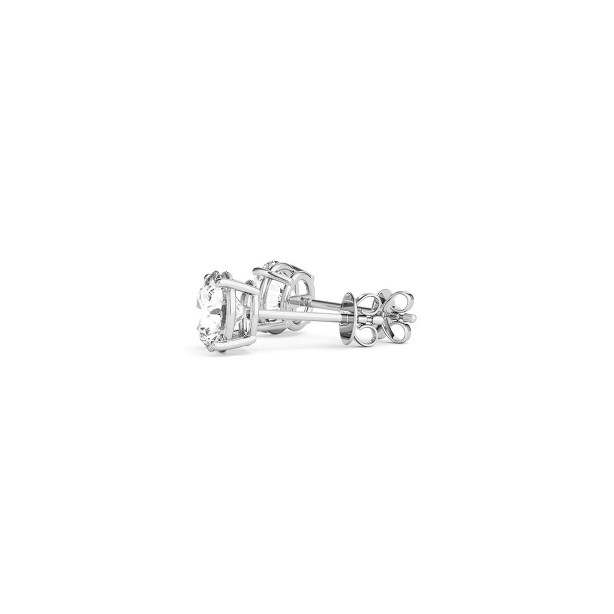Lifestyle view of 1.50 ct lab-grown diamond stud earrings in 14K gold — DEEVE
