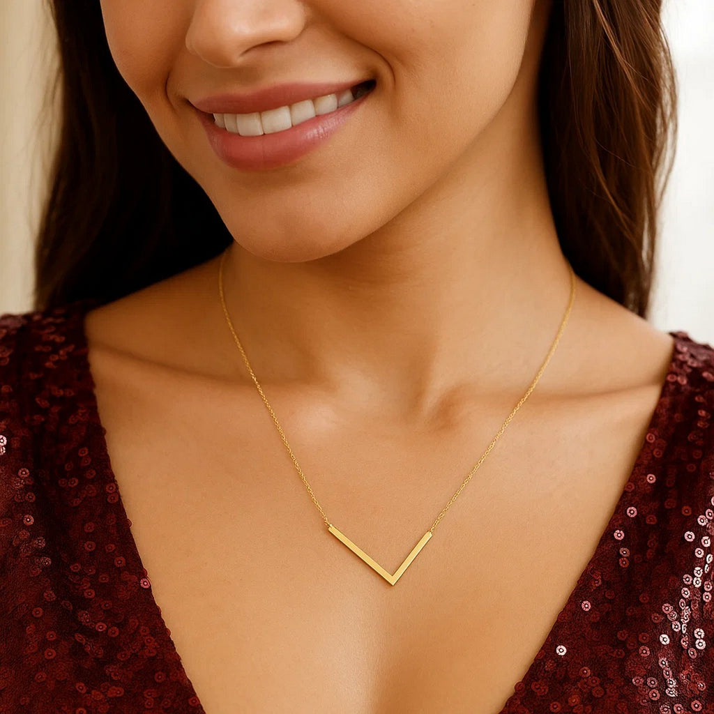 14K Yellow Gold Yours Truly Large Initial L Necklace