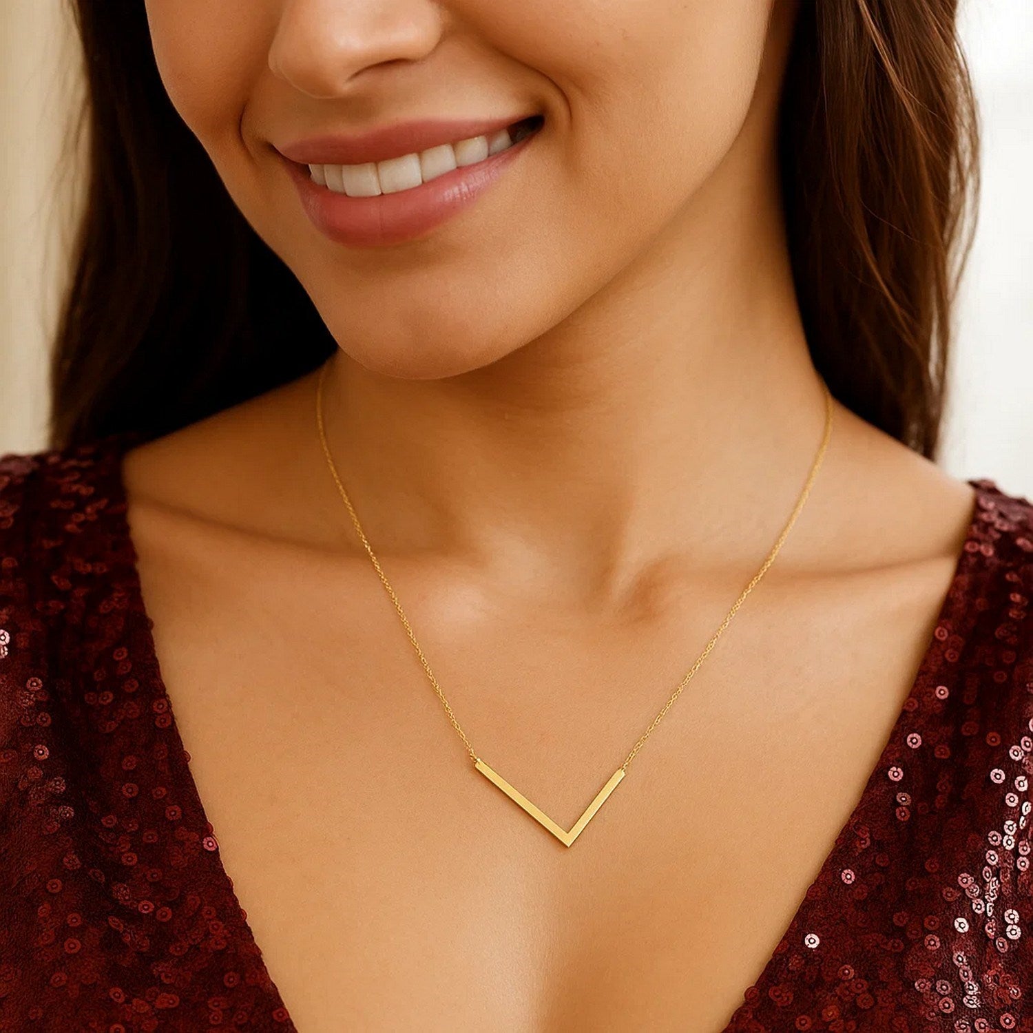 14K Yellow Gold Yours Truly Large Initial L Necklace