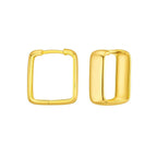 14 Yellow Gold Square Hoop Earrings | 14K Gold