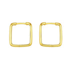 14 Yellow Gold Square Hoop Earrings | 14K Gold