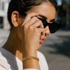 Long Domed Paperclip Bracelet In 14K Yellow Gold