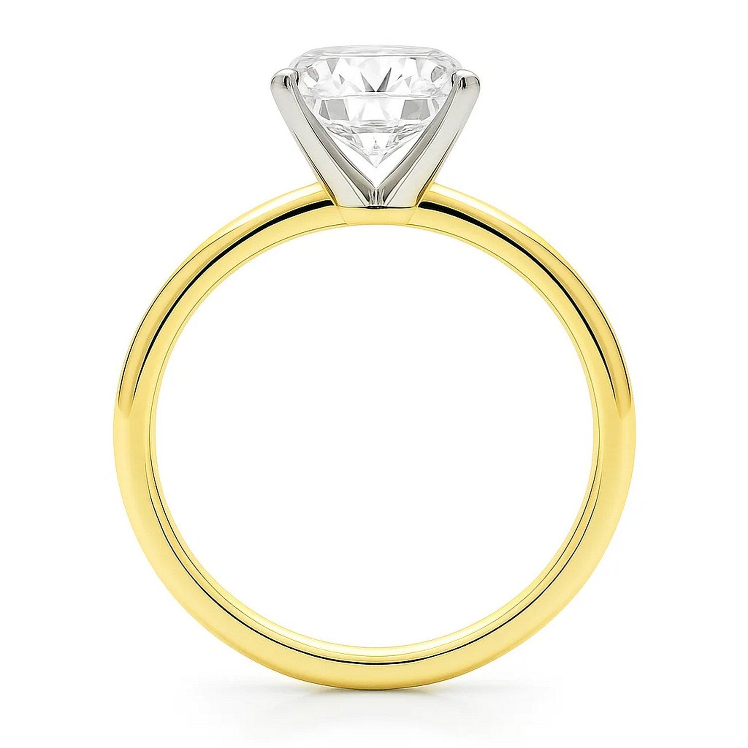 5.ct Radiant Cut Lab Grown Diamond Solitaire Ring in 14K Yellow Gold | IGI Certified