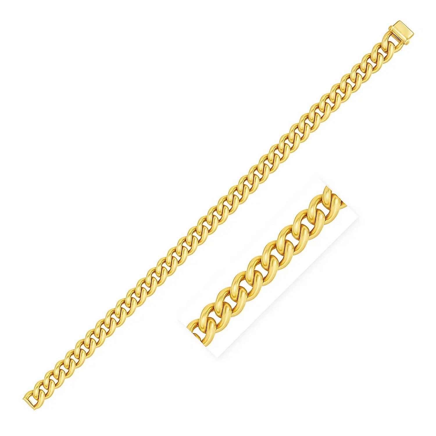 Miami Cuban Chain Bracelet in 14K Yellow Gold
