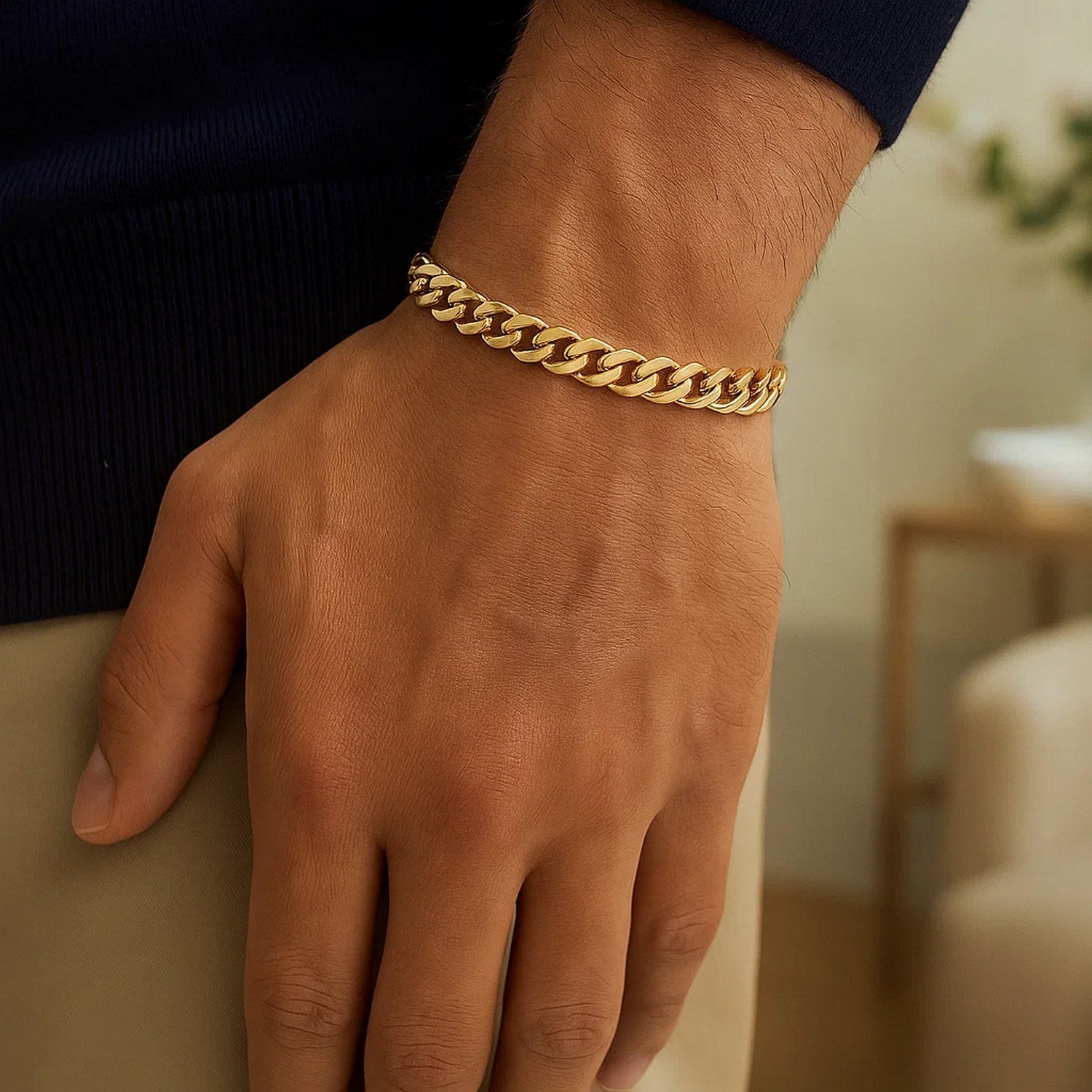 Miami Cuban Chain Bracelet in 14K Yellow Gold