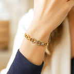 High Polish Mariner Link Bracelet in 14K Yellow Gold