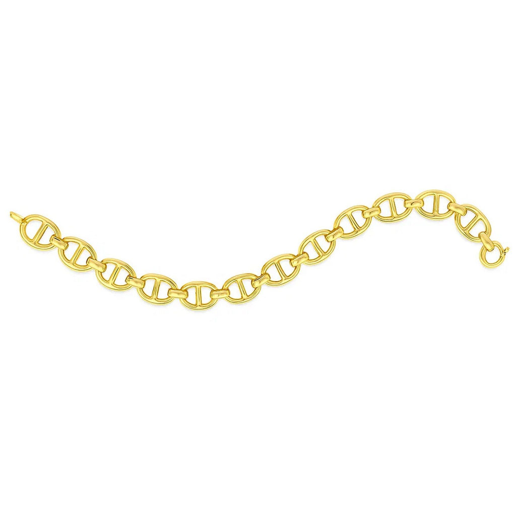 High Polish Mariner Link Bracelet in 14K Yellow Gold