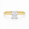 1.ct Radiant Cut Lab Grown Diamond Solitaire Ring in 14K Yellow Gold | IGI Certified
