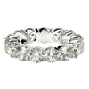 5.00ct Round Lab Grown Diamond Eternity Ring 14K White Gold — Top View, DEEVE