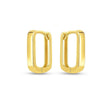 14K Gold Square Huggies Earrings