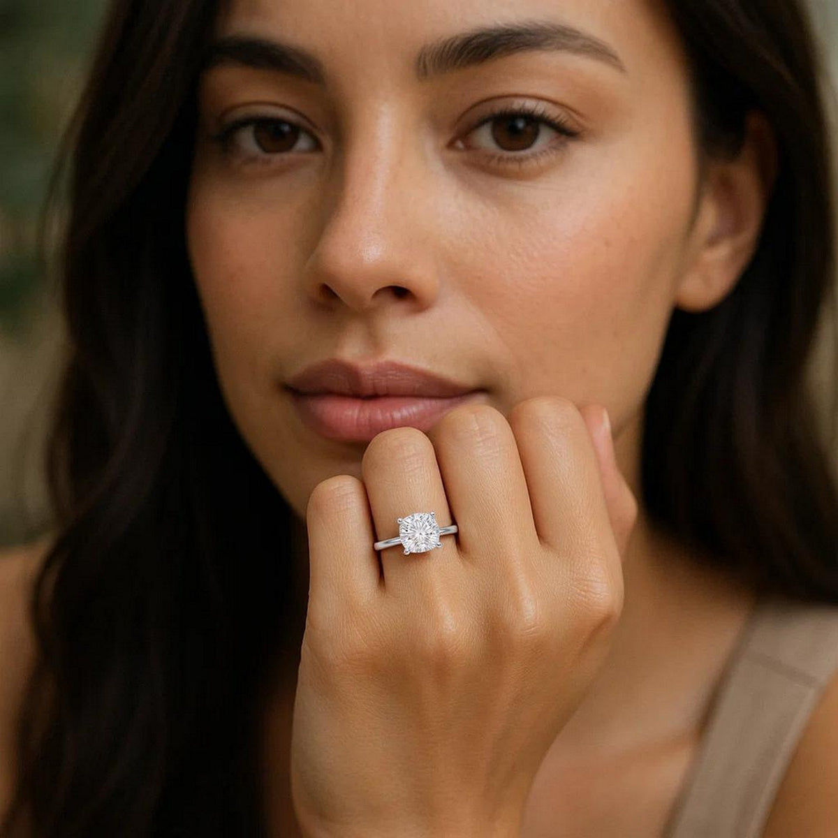 1.5ct Cushion Lab Grown Diamond Ring | 14K Gold | Canada