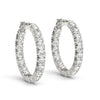 Prong Set Diamond Hoop Earrings | 14K Gold  Hoop Earrings DEEVE