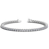 Detail view of 7.00 ct lab-grown diamond tennis bracelet in 14K White Gold, four-prong setting — DEEVE