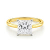 3.ct Princess Cut Lab Grown Diamond Solitaire Ring in 14K Yellow Gold | IGI Certified