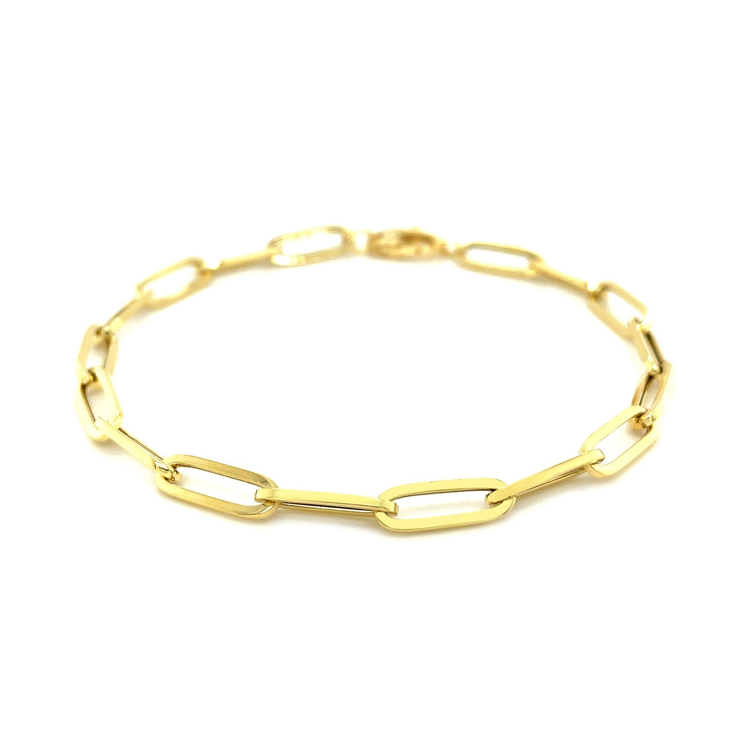 Paperclip Chain Bracelet in 14K Yellow Gold - 4.20mm
