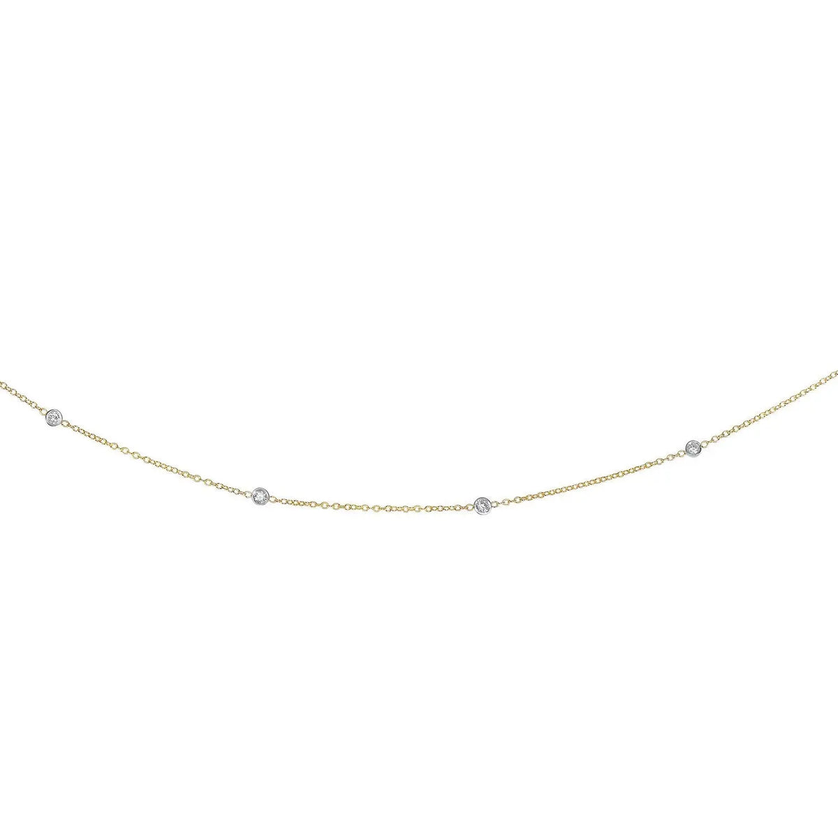 Diamonds Station Necklace | 18'  Choker DEEVE