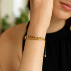 Adjustable Chain Bracelet in 14K Yellow Gold