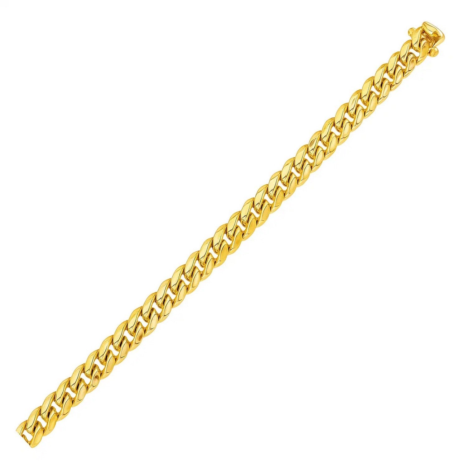 14k Yellow Gold Semi Solid Miami Cuban Bracelet (6.10 mm)