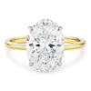 5.ct Oval Cut Lab Grown Diamond Solitaire Ring in 14K Yellow Gold | IGI Certified