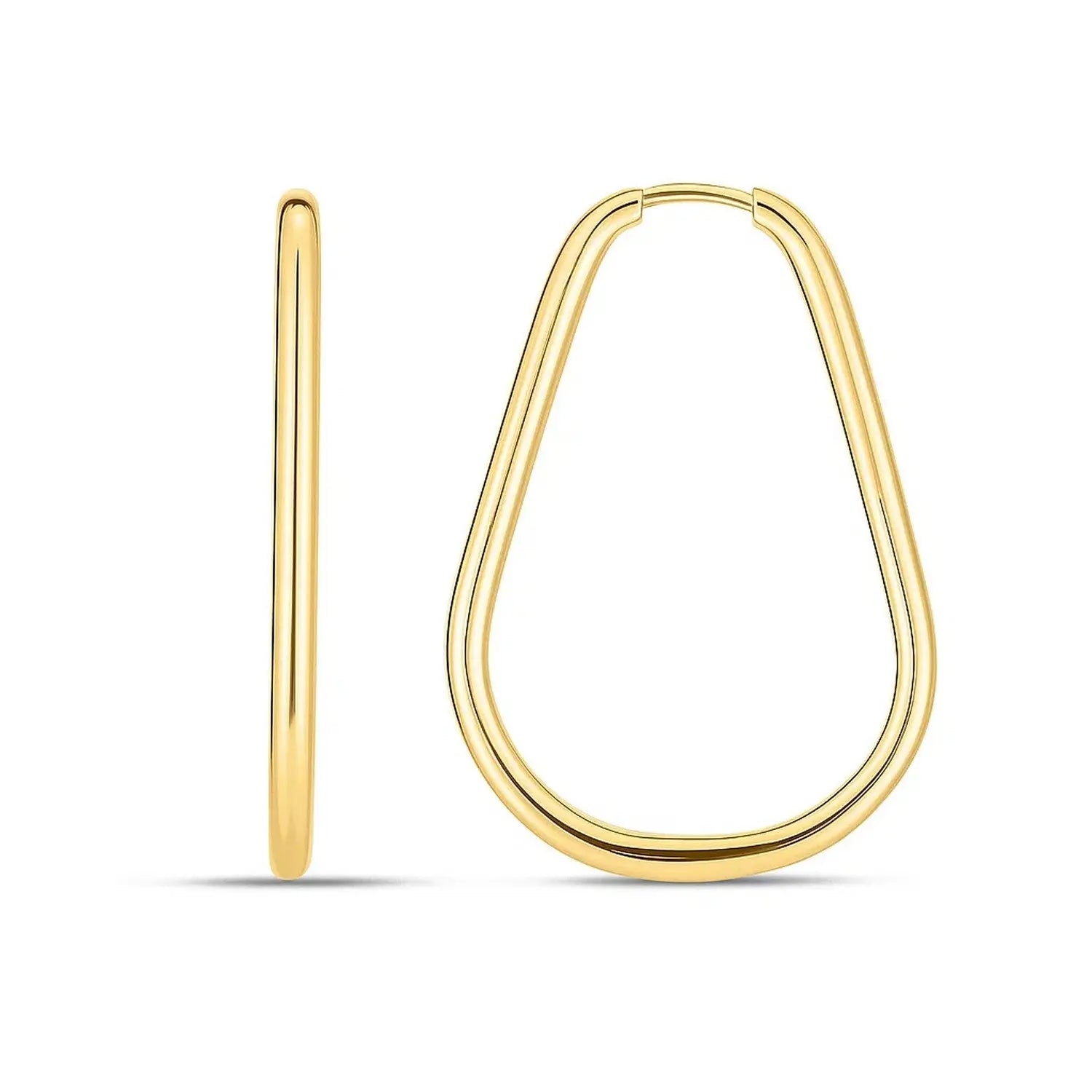 Endless Pear Hoop Earrings | 14K Gold  Hoop Earrings DEEVE