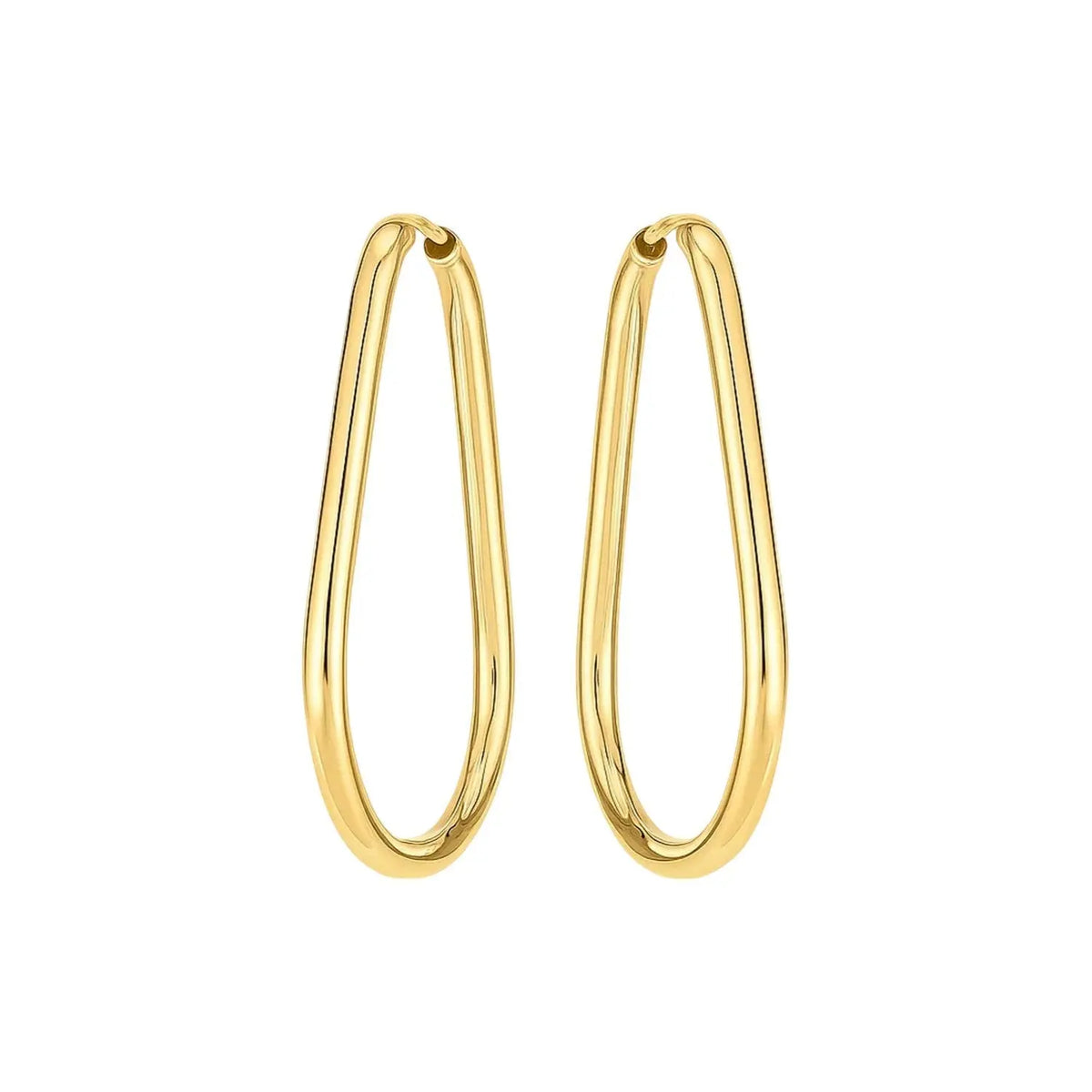 Endless Pear Hoop Earrings | 14K Gold  Hoop Earrings DEEVE