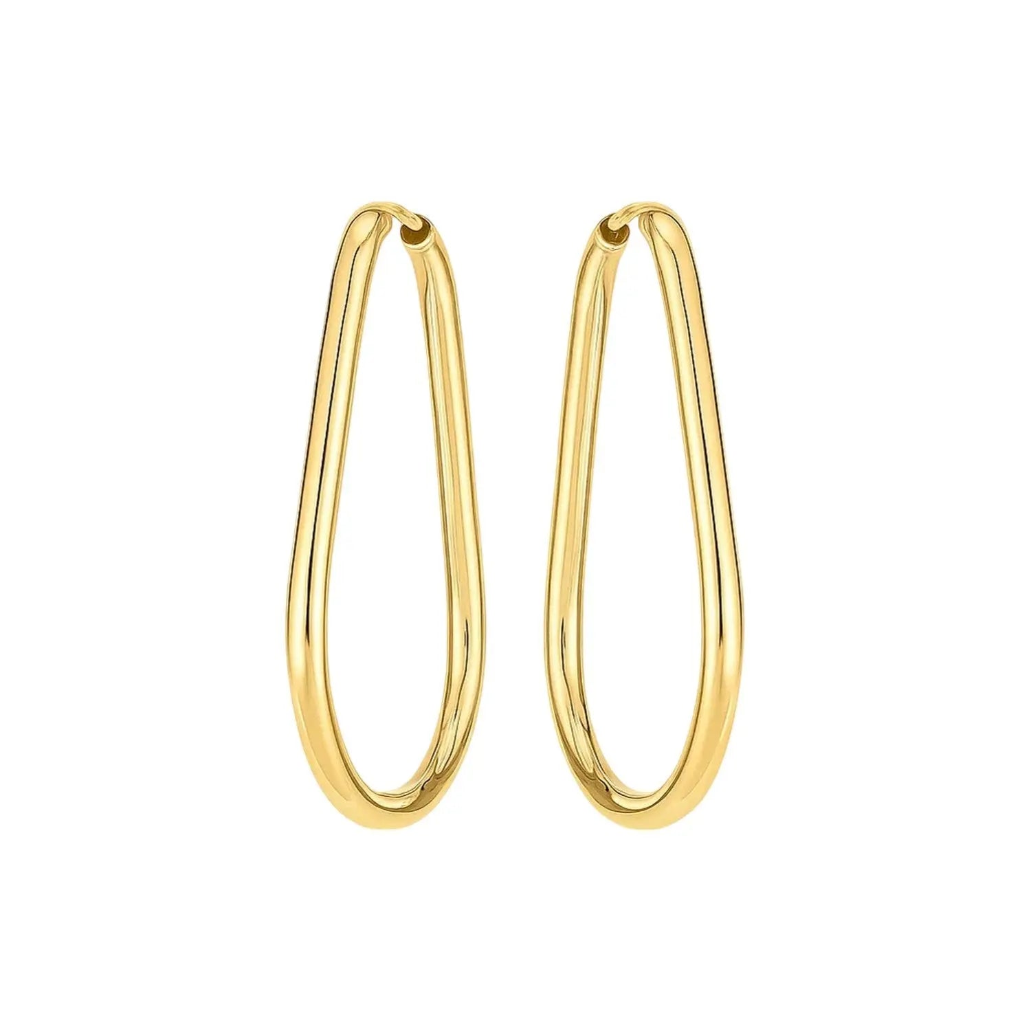 Endless Pear Hoop Earrings | 14K Gold  Hoop Earrings DEEVE