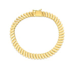 Rib Link Bracelet in 14K Yellow Gold